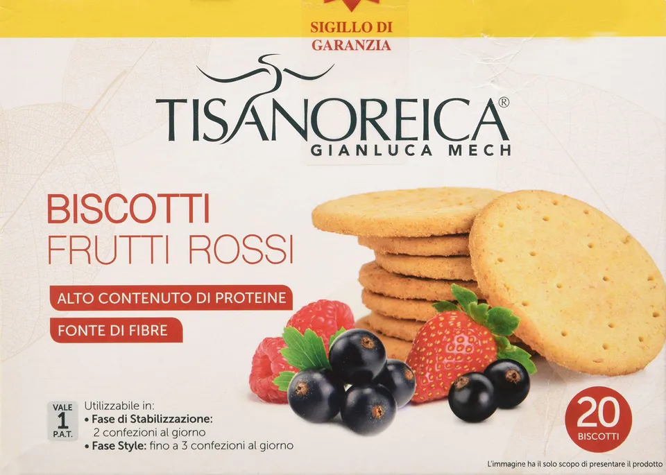 Gianluca Mech Tisanoreica Biscotti Frutti Rossi biscotti 150 g fibre