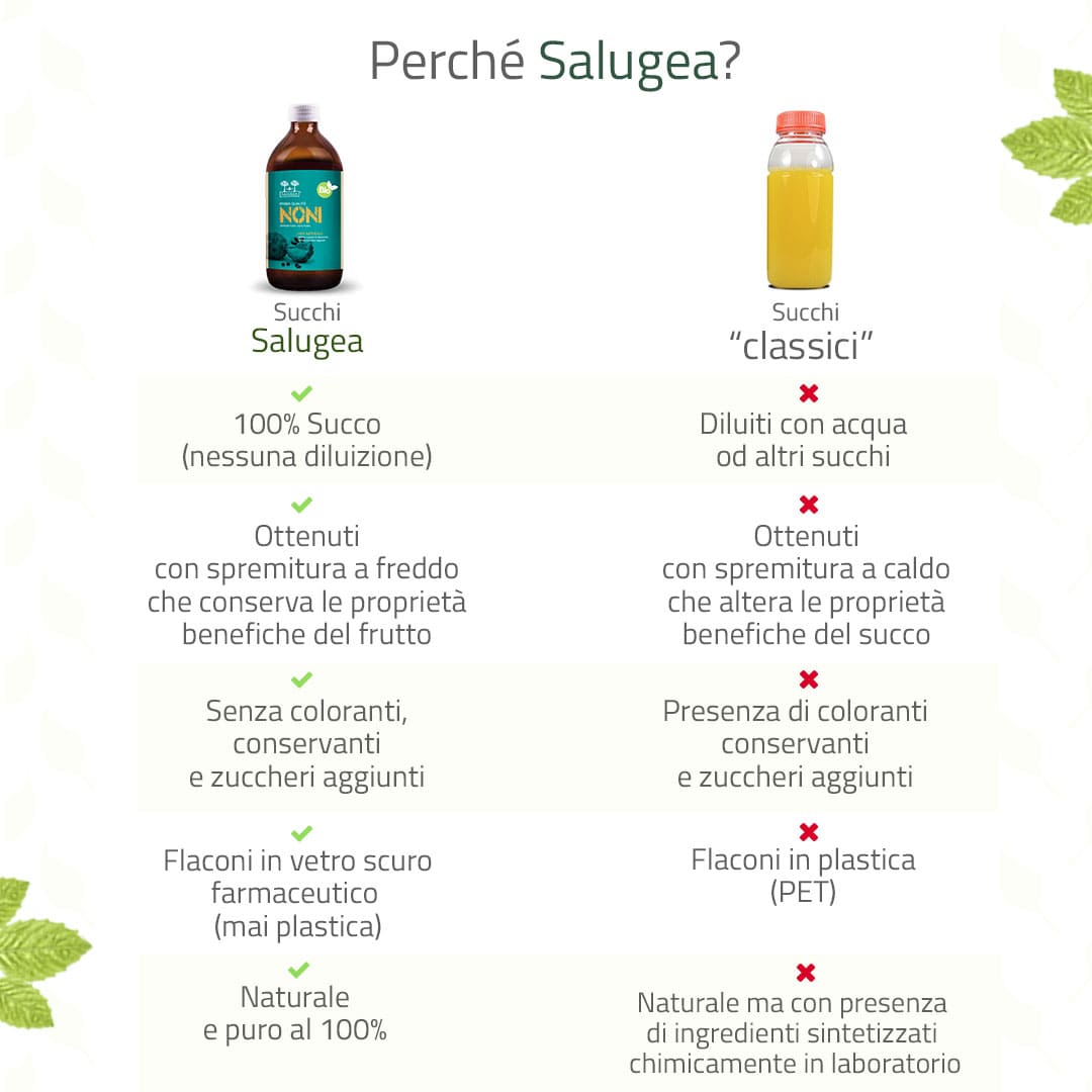 Salugea Succhi Biologici Succo di Noni Bio 1 flacone antiossidante