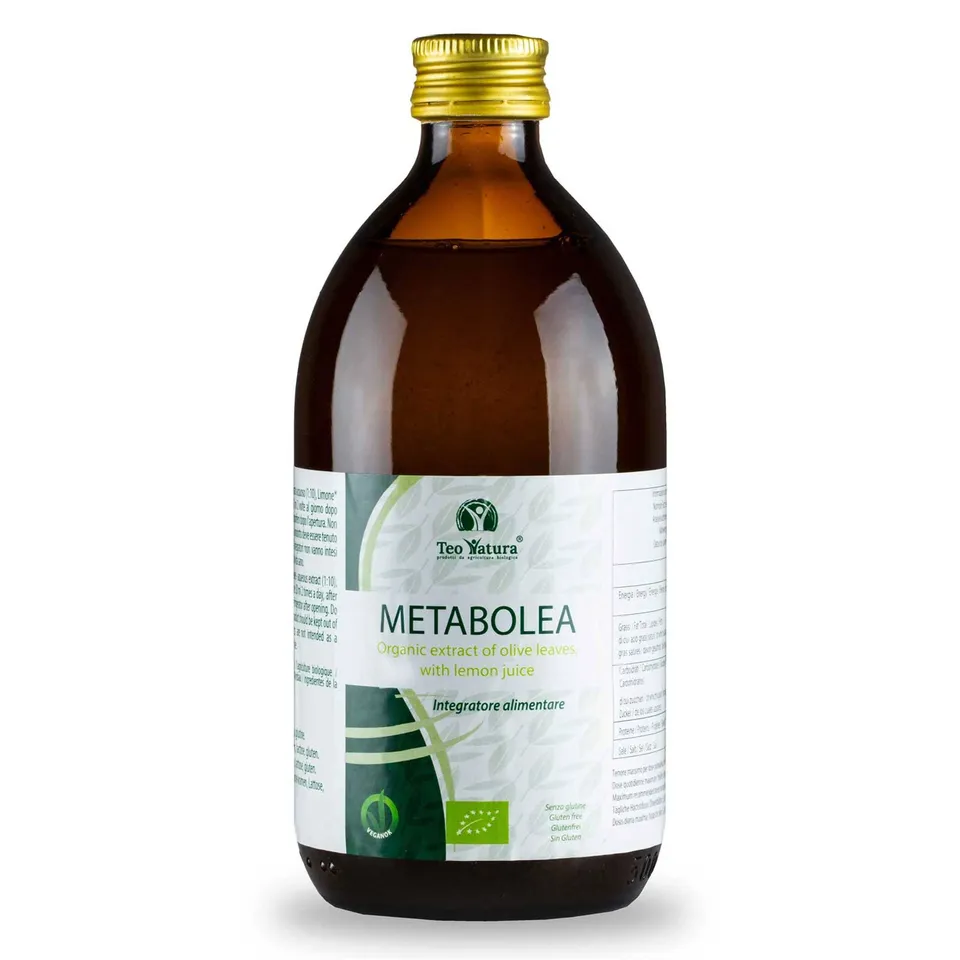 Teo Natura Metabolea succo foglie olivo limone 500 ml
