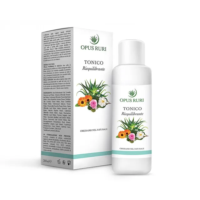 Opus Ruri Tonico Riequilibrante 200 ml viso aloe e rosa