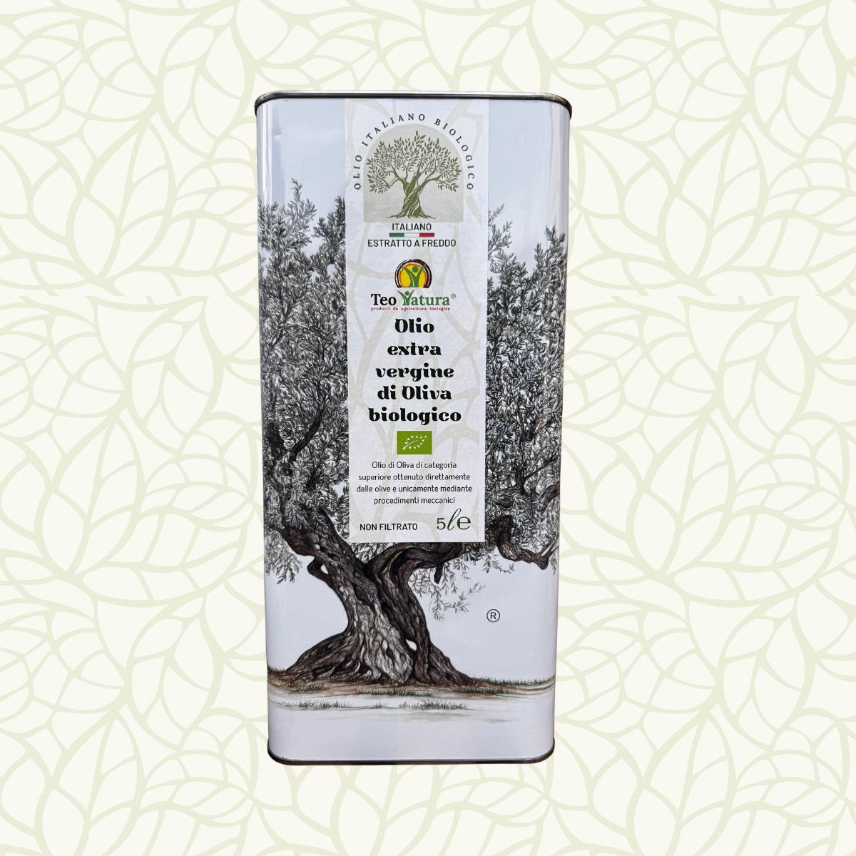 Teo Natura Olive Oil Olio EVO Bio 5 Litri Latta Sicilia