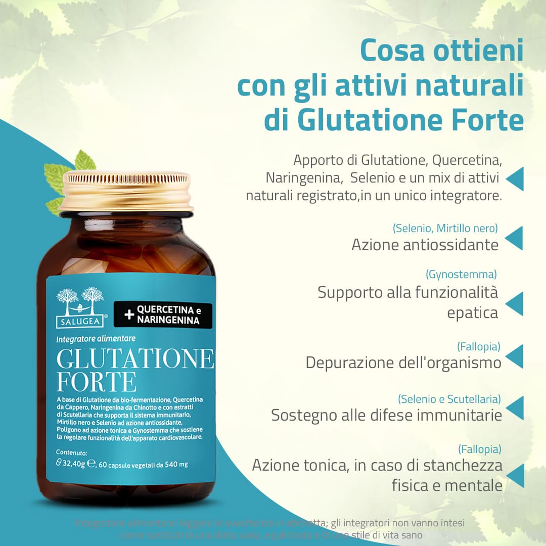 Salugea Glutatione Forte integratore antiossidante 1 confezione