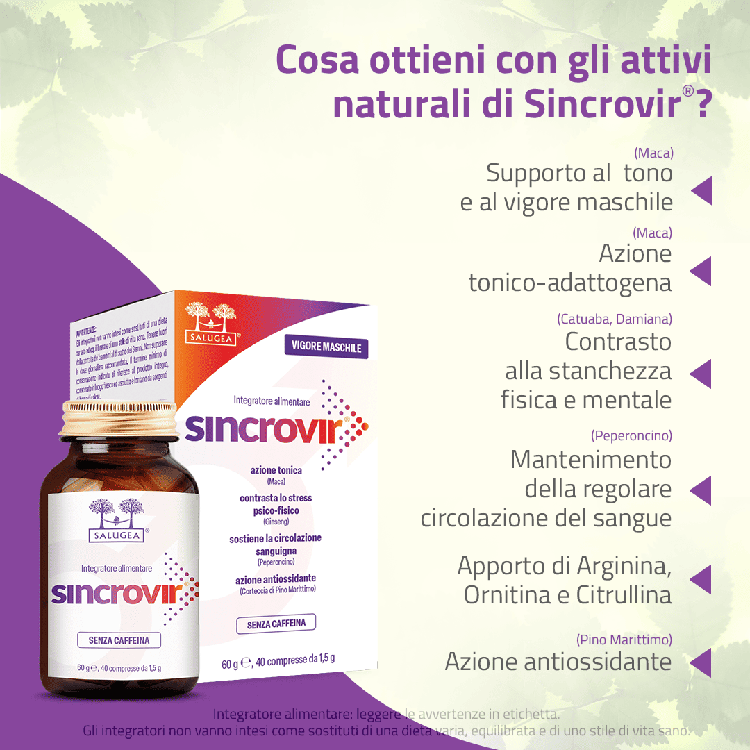 Salugea Sincrovir Integratore Vigore Maschile 1 Confezione