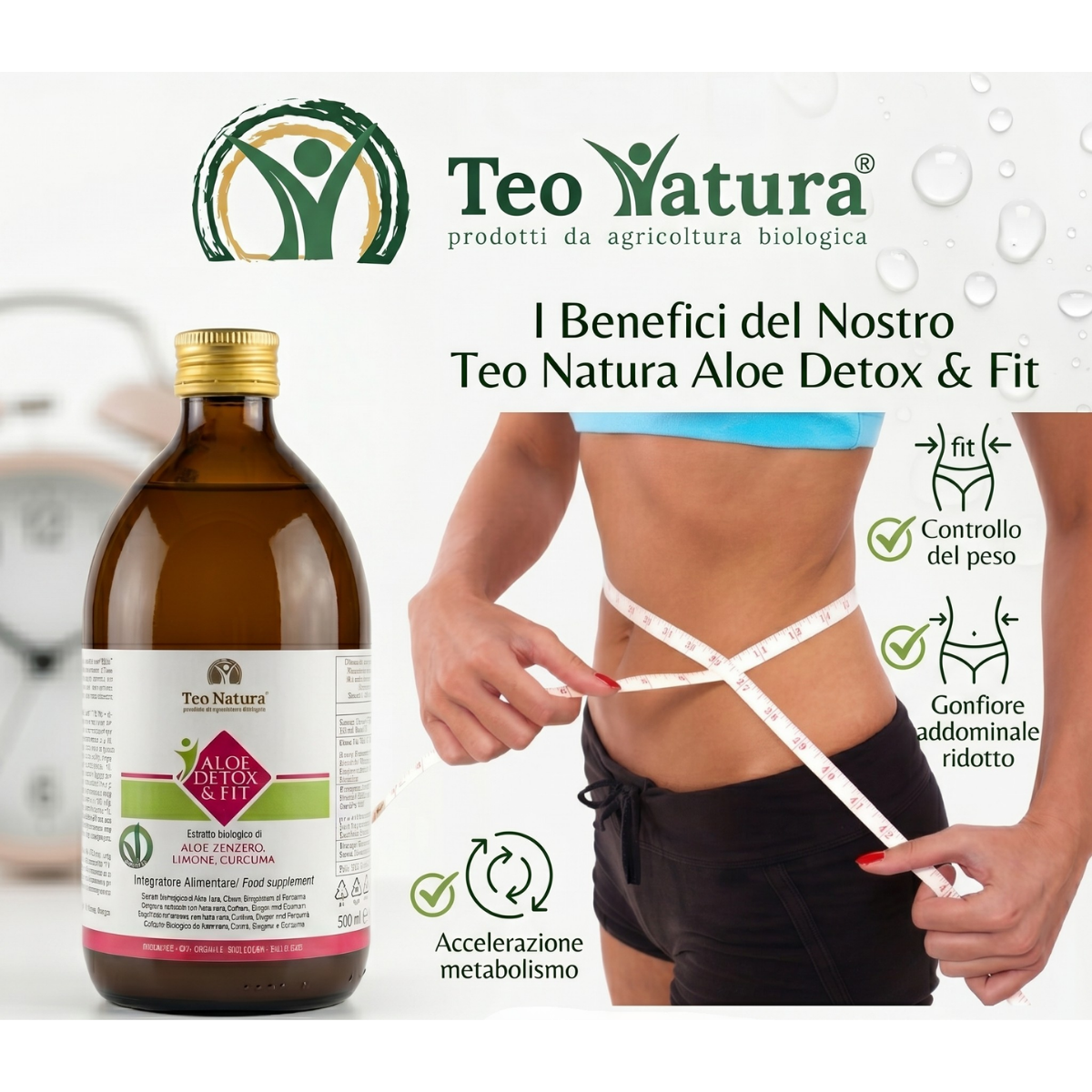 Teo Natura Aloe Arborescens Detox SucCO Aloe Zenzero 30 Giorni