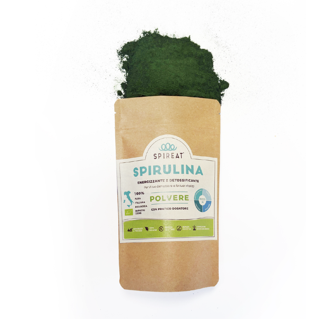 Spireat Spirulina Italiana Biologica Pura polvere 100 g lenta