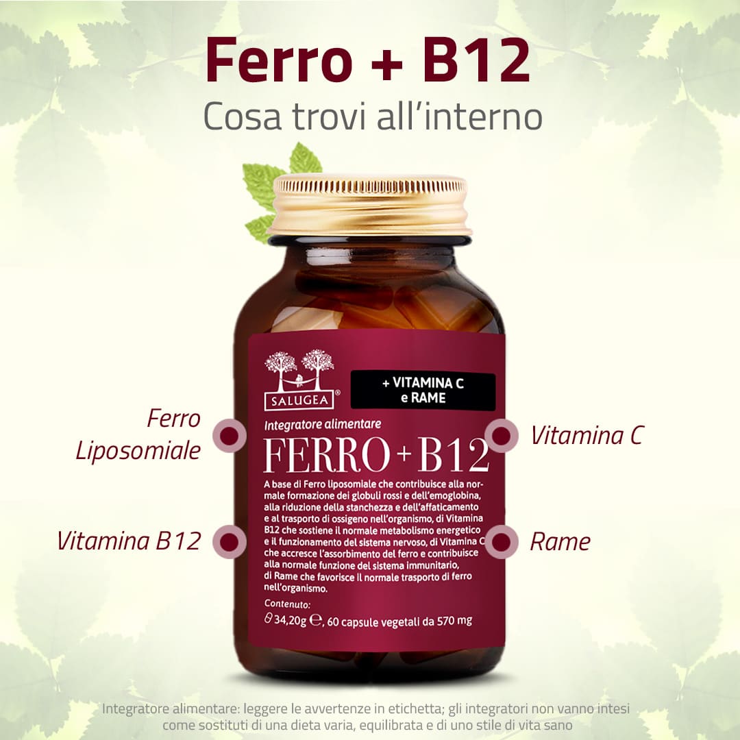Salugea Ferro + B12 integratore ferro 1 confezione liposomiale