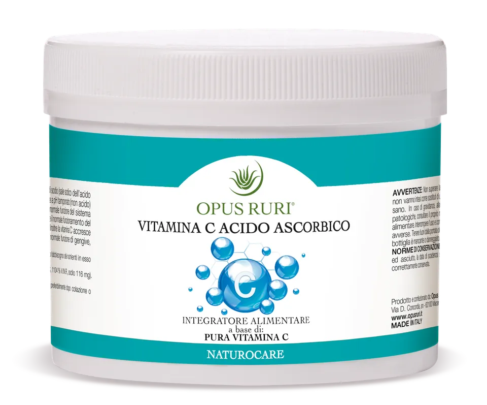 Opus Ruri Vitamina C Polvere 500 g acido ascorbico difese