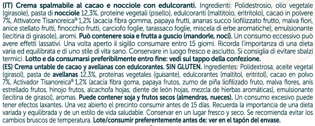 Gianluca Mech Tisanoreica Crema Cacao Nocciole 200g