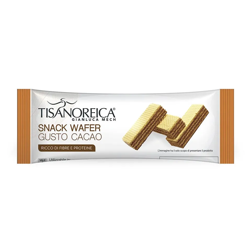 Gianluca Mech Tisanoreica Wafer Cacao 42g proteico alle fibre