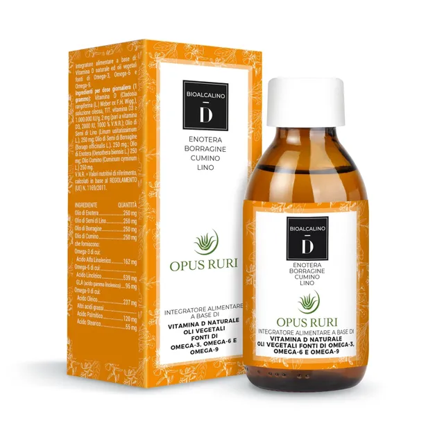 Moltitudo Opus Ruri Bioalcalino D olio D3 vegana 150 ml omega