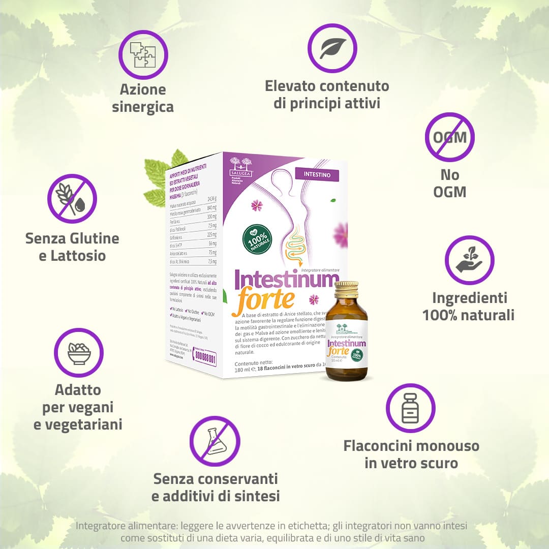 Salugea Intestinum Forte Integratore Intestino 1 confezione motilità