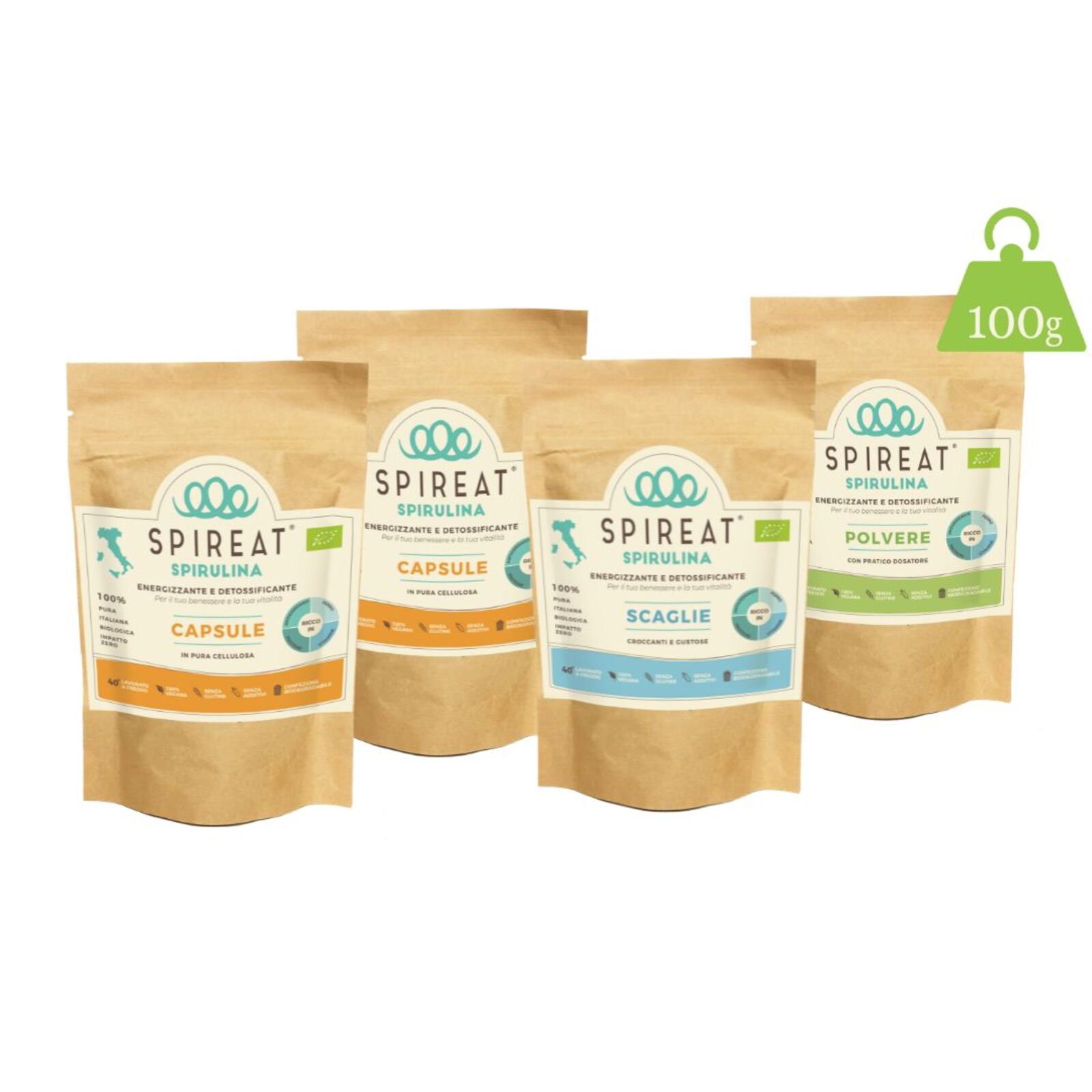 Spireat Percorso Capelli integratore spirulina capsule cheratina