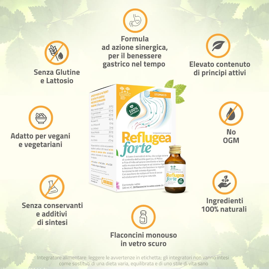 Salugea Reflugea Forte integratore stomaco 1 confezione malva