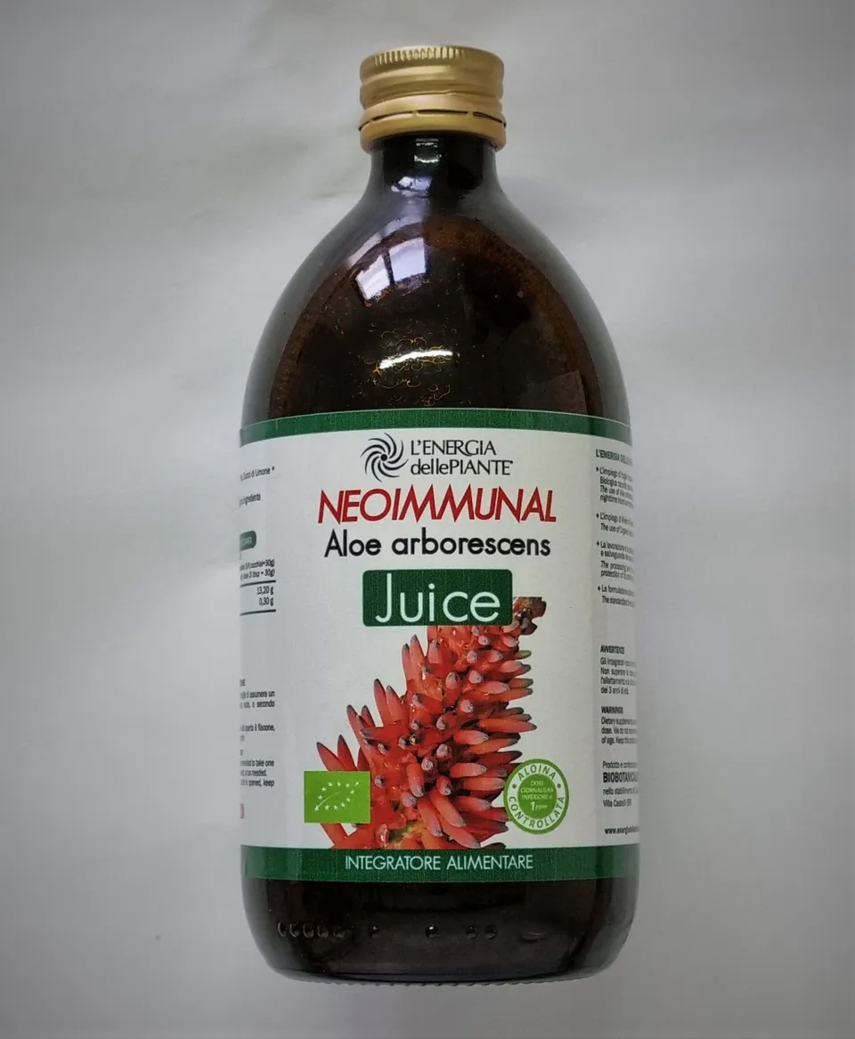 L'energia delle piante Aloe Arborescens succo puro bio intestino