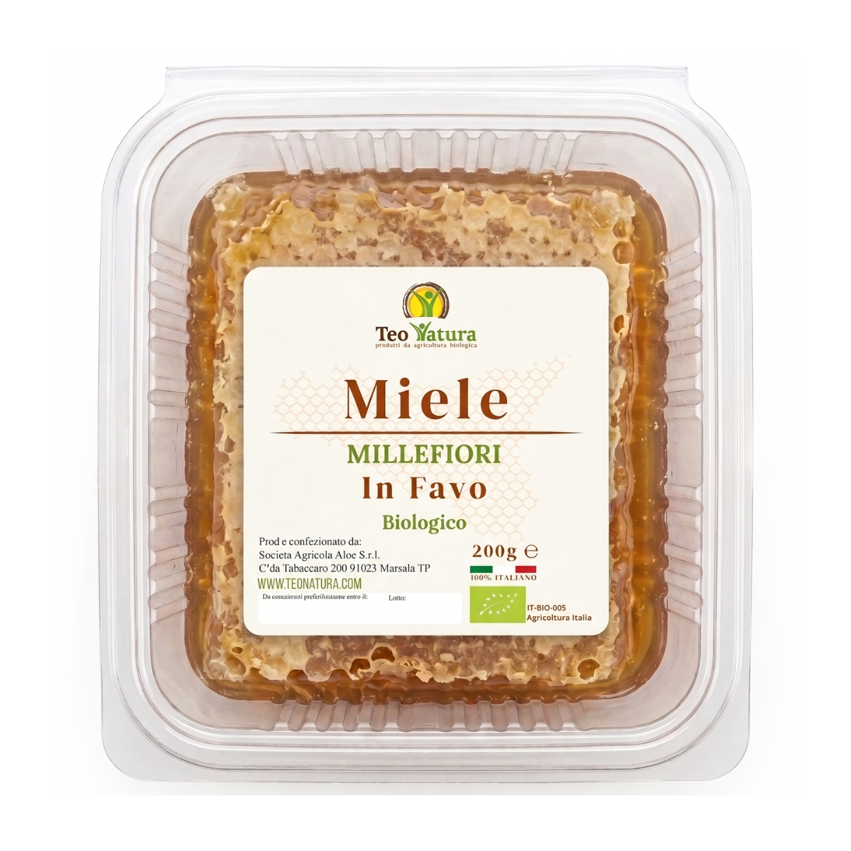 Teo Natura Miele Biologico millefiori in favo 200 g