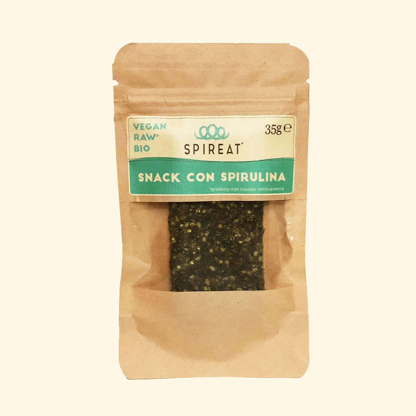 Spireat Snack alla Spirulina limone 6 barrette 35 g energia