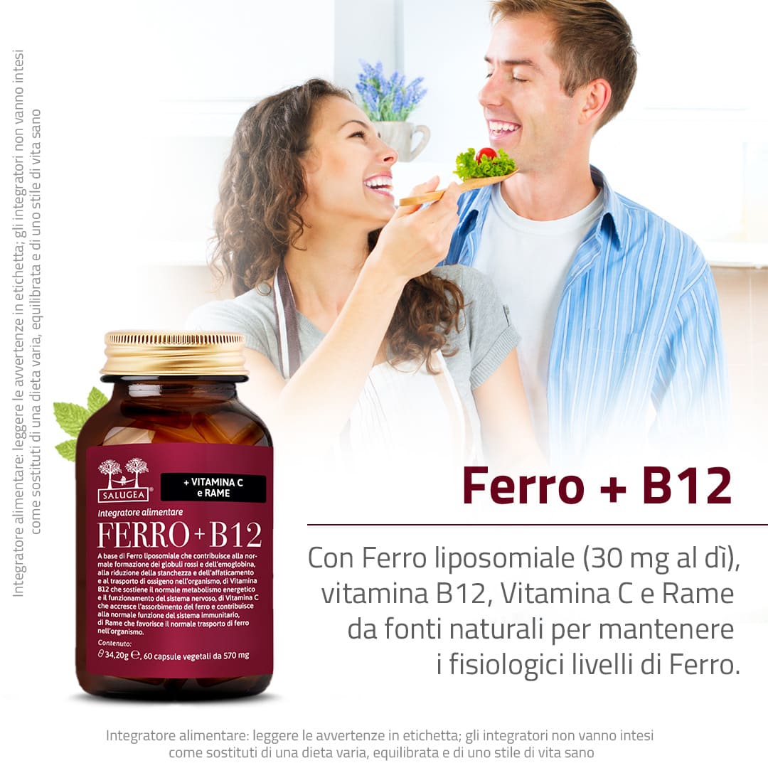 Salugea Ferro + B12 integratore ferro 1 confezione liposomiale