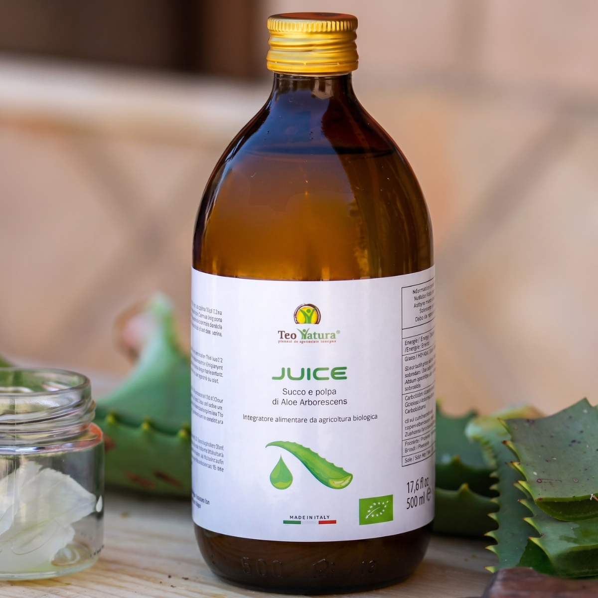 Teo Natura Aloe Arborescens Succo Juice Bio 500ml