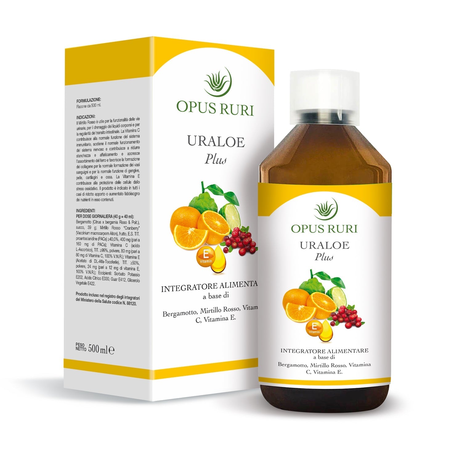 Moltitudo Opus Ruri Uraloe Plus Sciroppo 500 ml vie urinarie