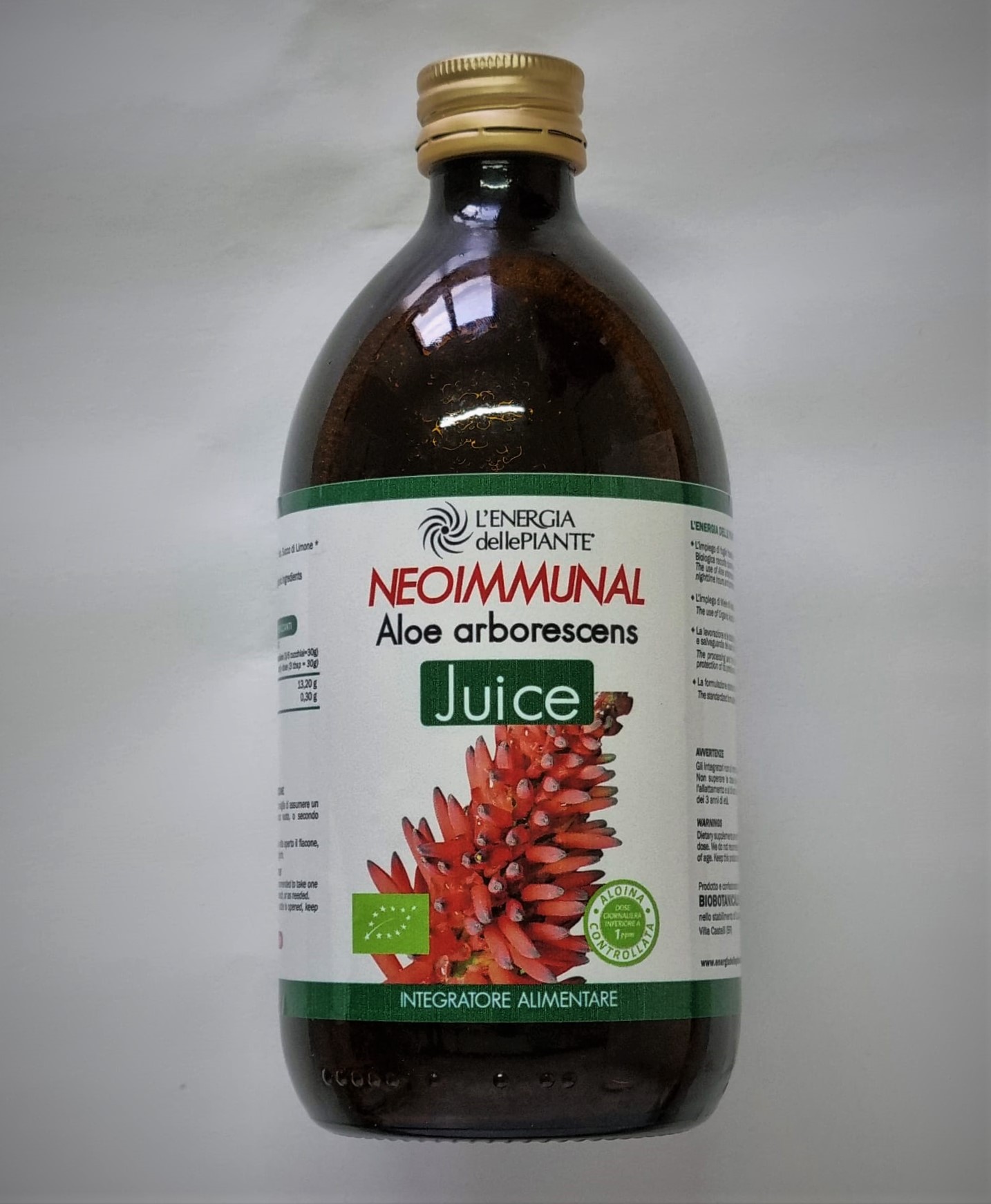 L'energia delle piante Aloe Arborescens succo puro bio intestino