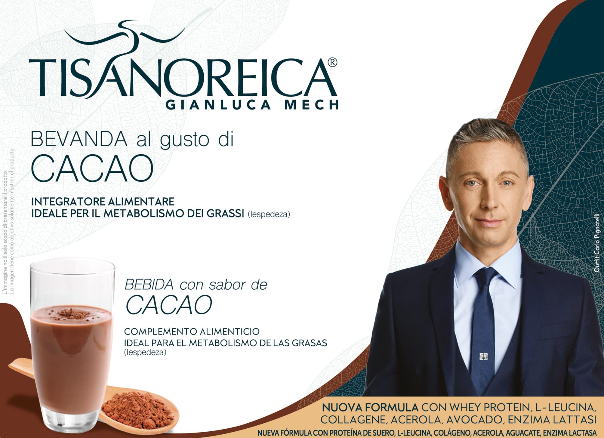 Gianluca Mech Tisanoreica Bevanda Proteica Cacao bustine 126 g keto