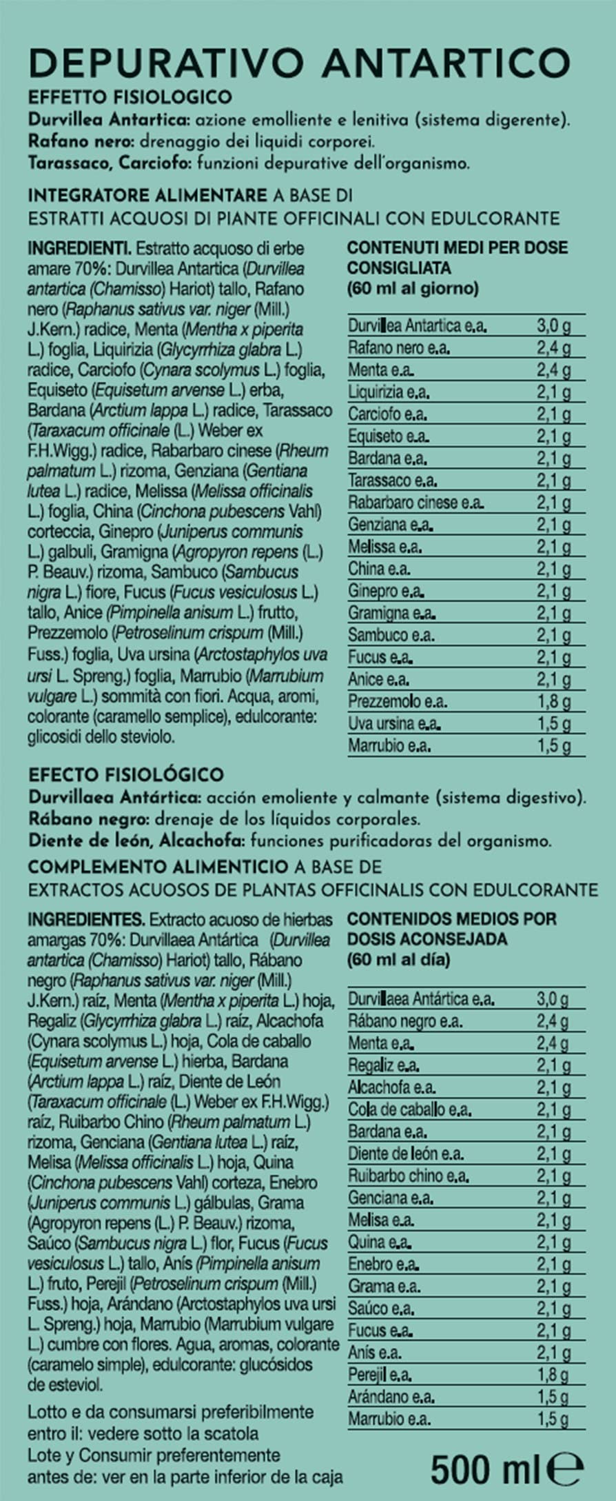Gianluca Mech Decottopia Antartico integratore detox 500 ml
