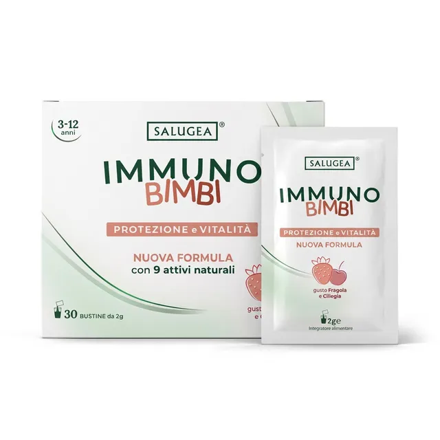 Salugea Immuno Bimbi integratore bambini 30 bustine fragola