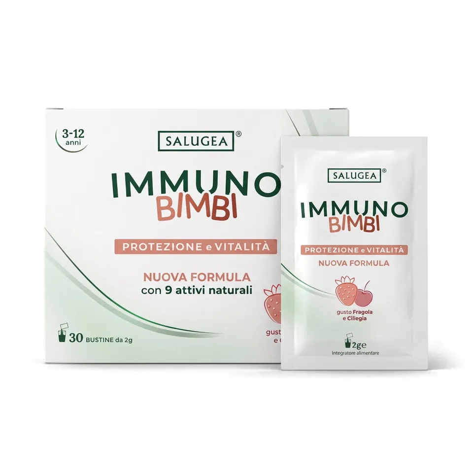 Salugea Immuno Bimbi integratore bambini 30 bustine fragola