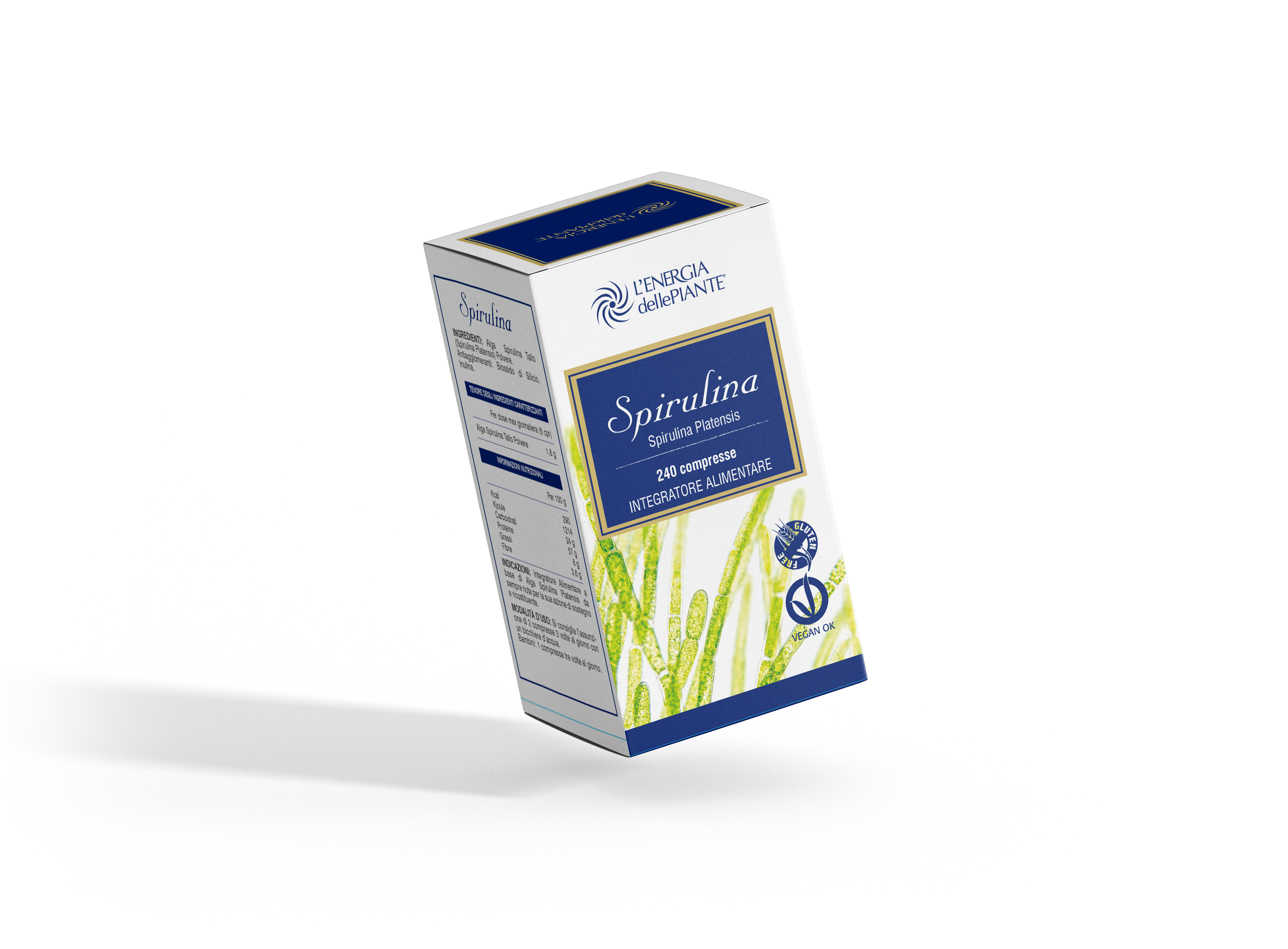 L'energia delle piante Spirulina integratore vigore 240 compresse