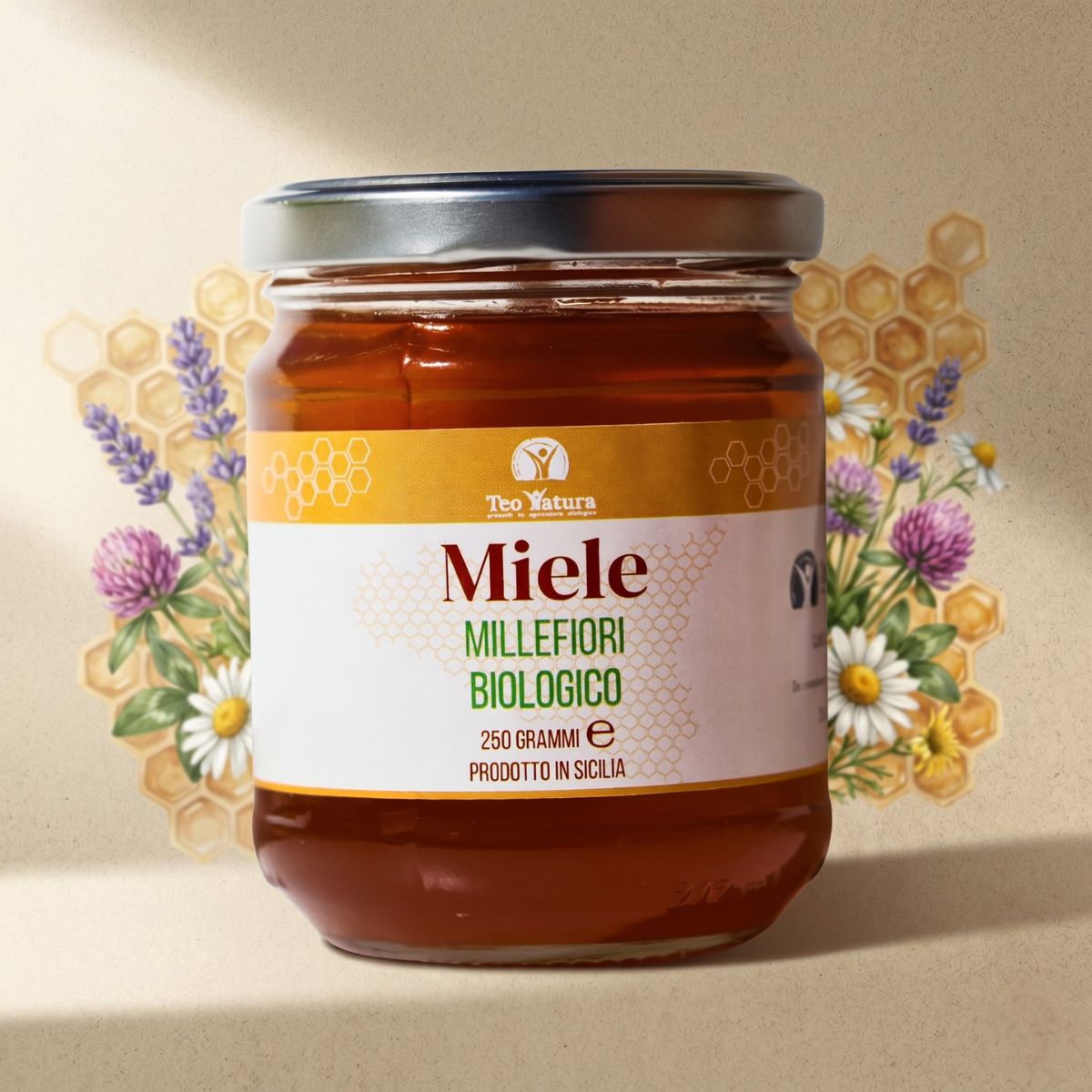 Teo Natura Miele Biologico Box Siciliano 5x250g Degustazione