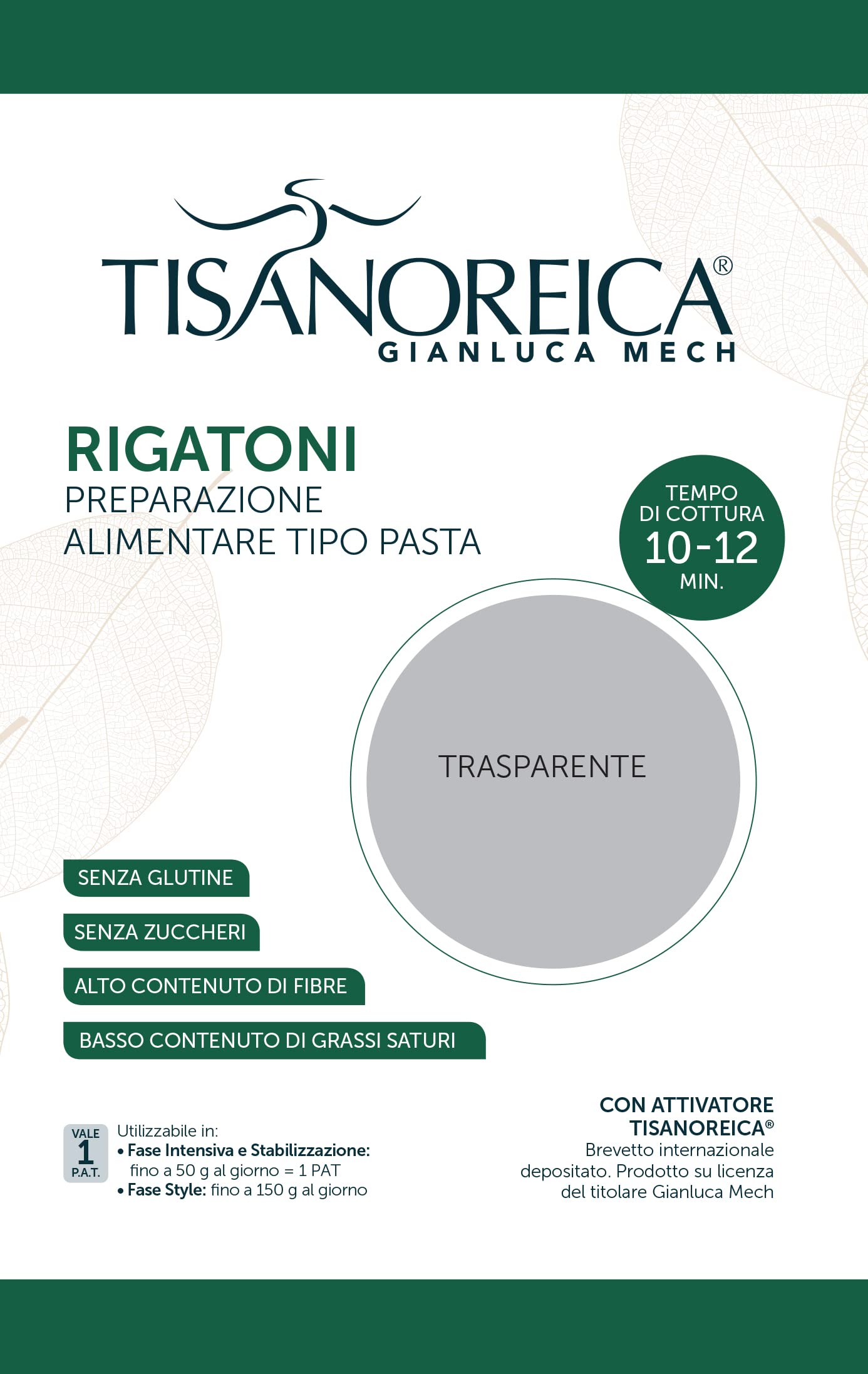 Gianluca Mech Tisanoreica Rigatoni Pasta 250g proteica keto