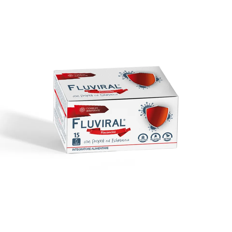 L'energia delle piante Fluviral integratore gola 15 flaconcini