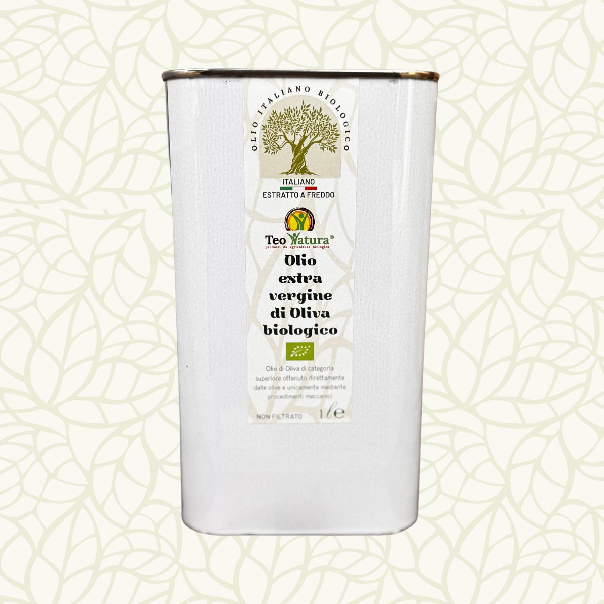 Teo Natura Olive Oil Olio EVO Bio 1 Litro Latta