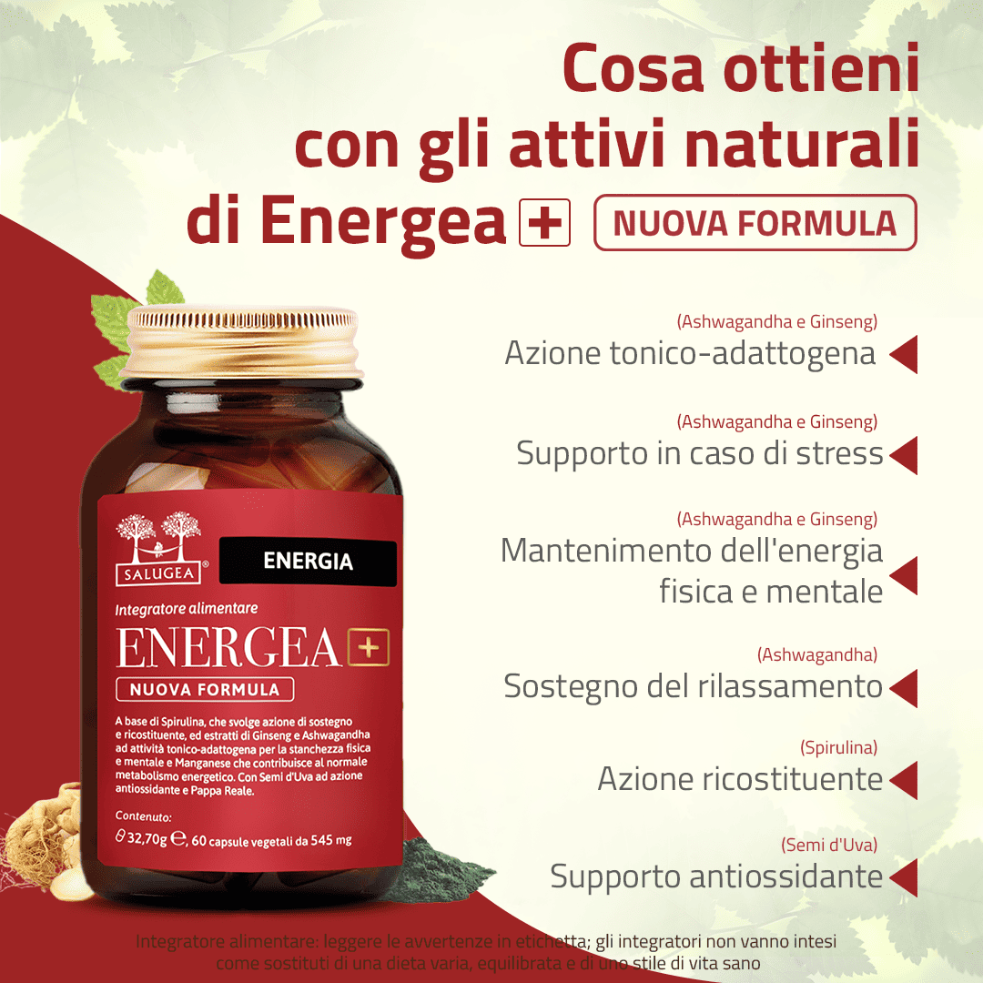 Salugea Energia e stanchezza Energea+ Nuova Formula 1 confezione