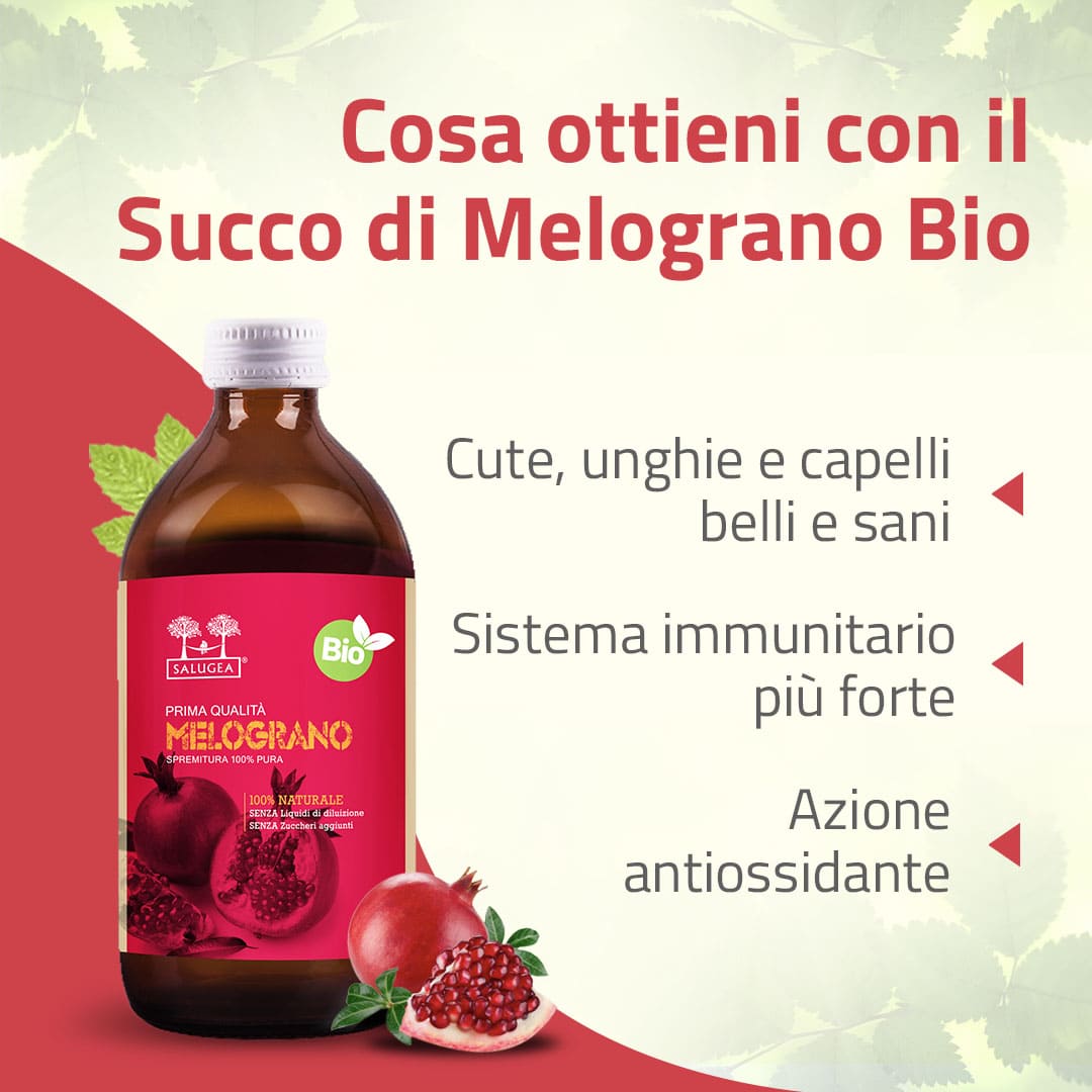 Salugea Succo di Melograno Bio succo 1 flacone antiossidante