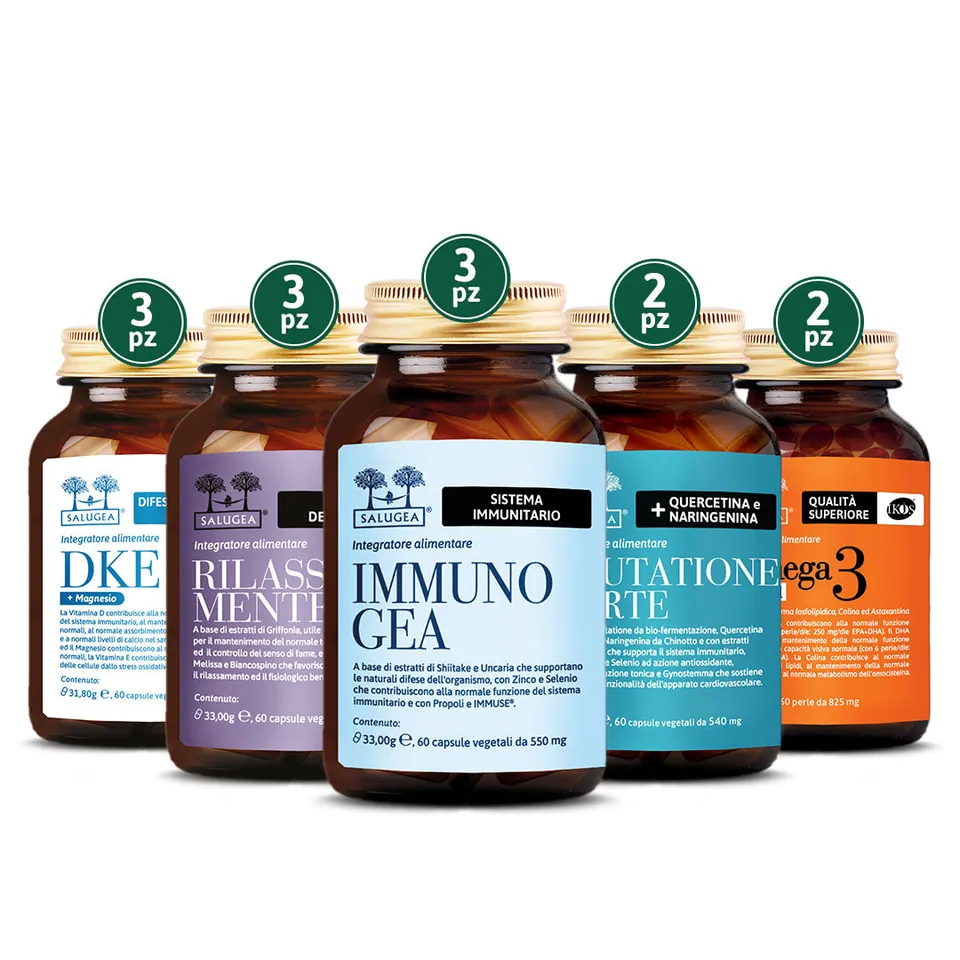 Salugea Percorso Difese Immunitarie e Stress Intensivo Kit 3 Mesi