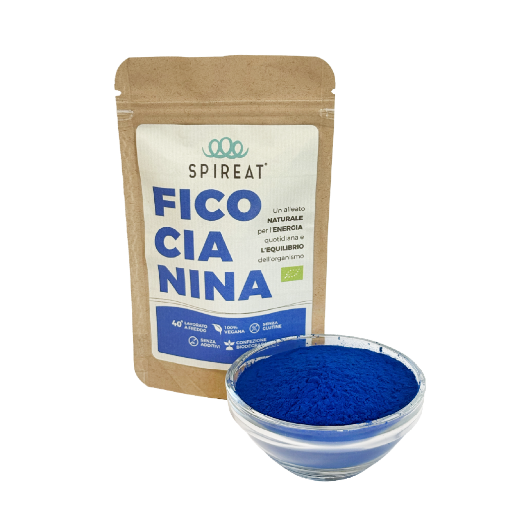 Spireat Ficocianina polvere blu estratto spirulina 20 g antiossidante