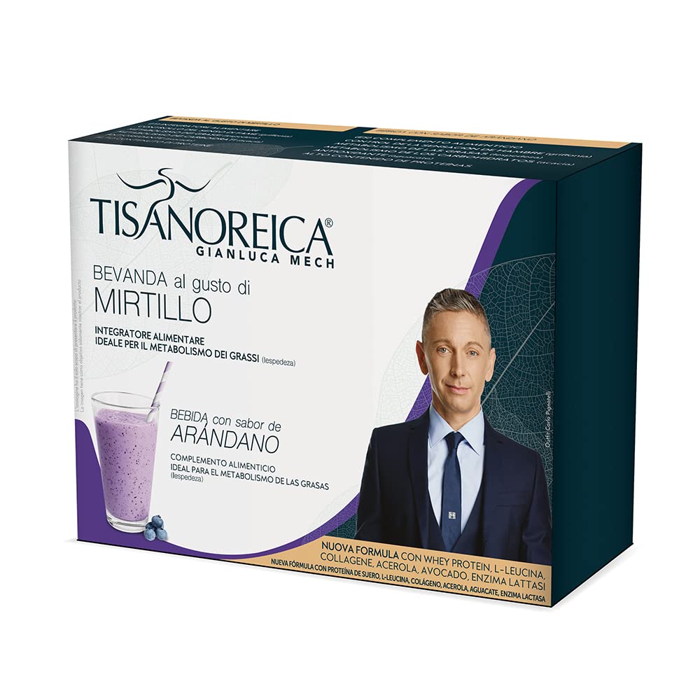 Gianluca Mech Tisanoreica Bevanda Proteica Mirtillo 4x28g senza glutine