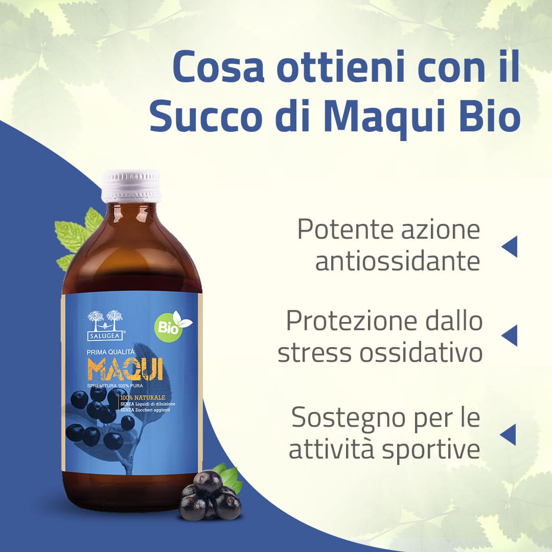 Salugea Succo di Maqui Bio succo 1 flacone antiossidante