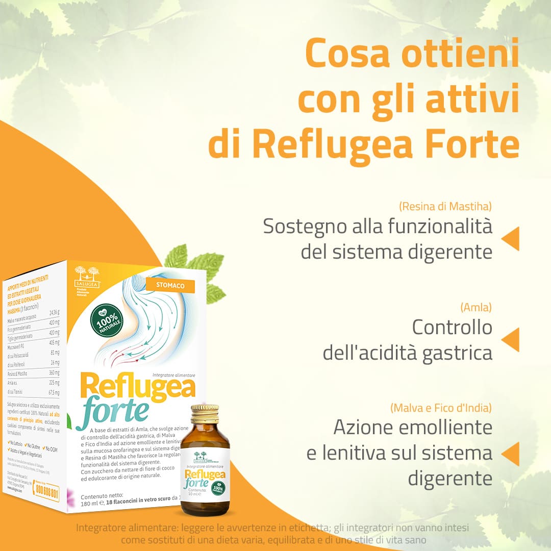 Salugea Reflugea Forte integratore stomaco 1 confezione malva