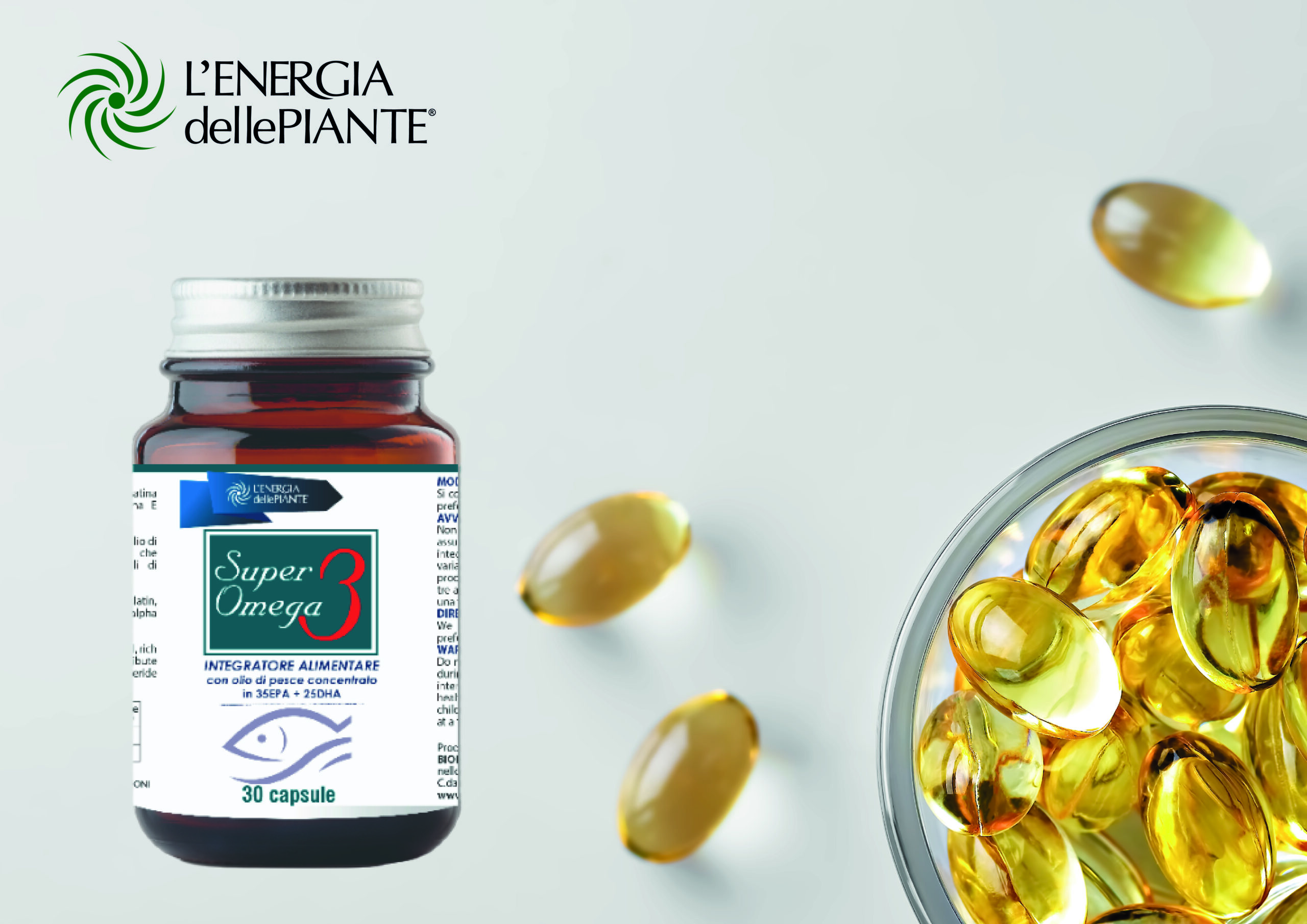 L'energia delle piante SuperOmega3 olio pesce EPA DHA capsule