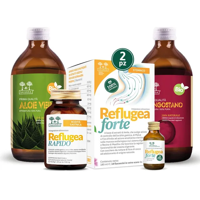 Salugea Percorso Stomaco Felice kit acidità 1 mese