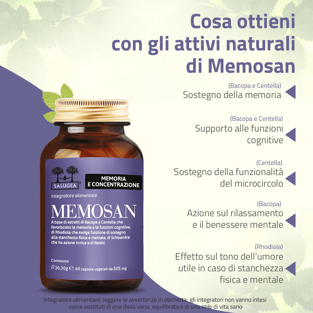 Salugea Memosan integratore memoria concentrazione 1 conf