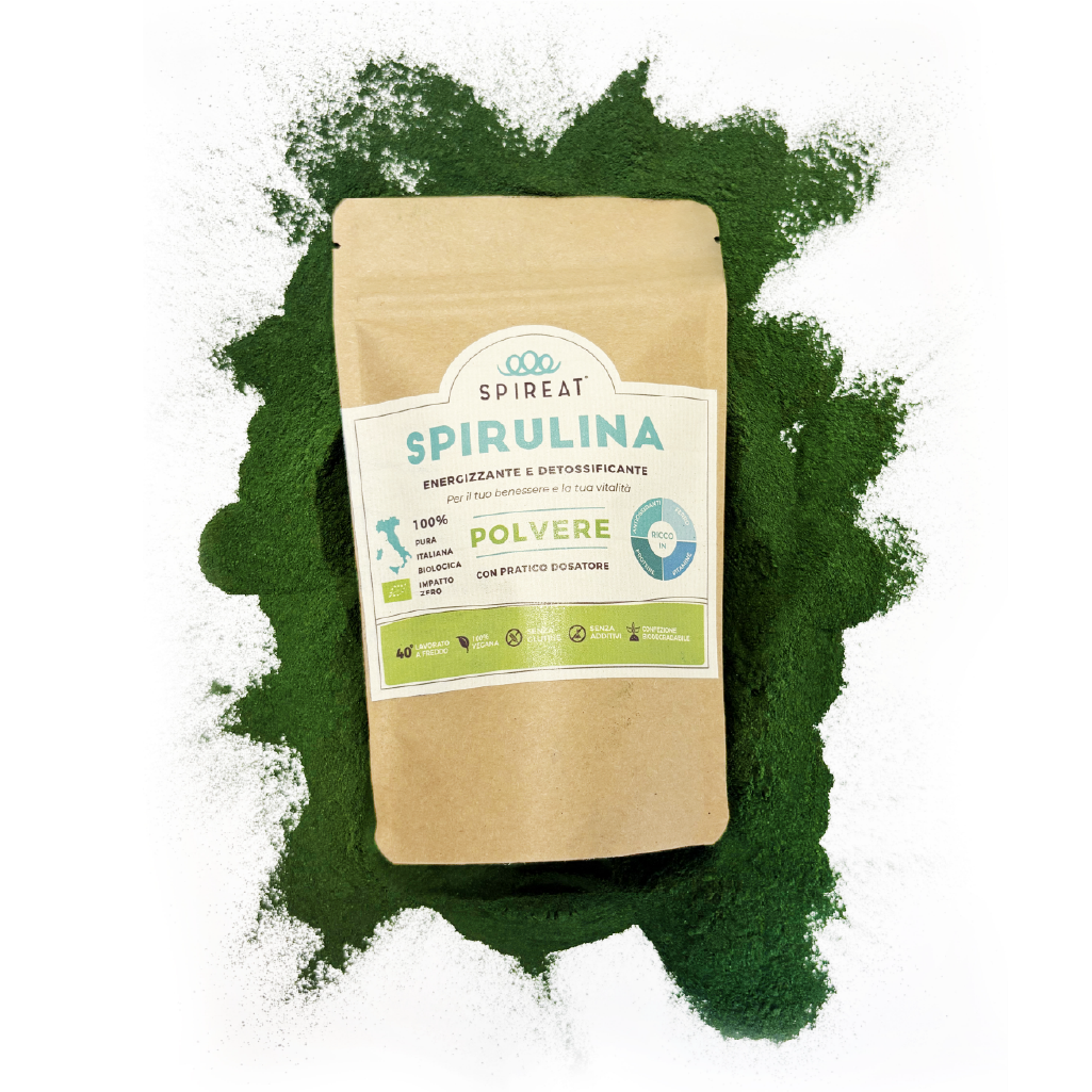 Spireat Spirulina Italiana Biologica Pura polvere 100 g lenta