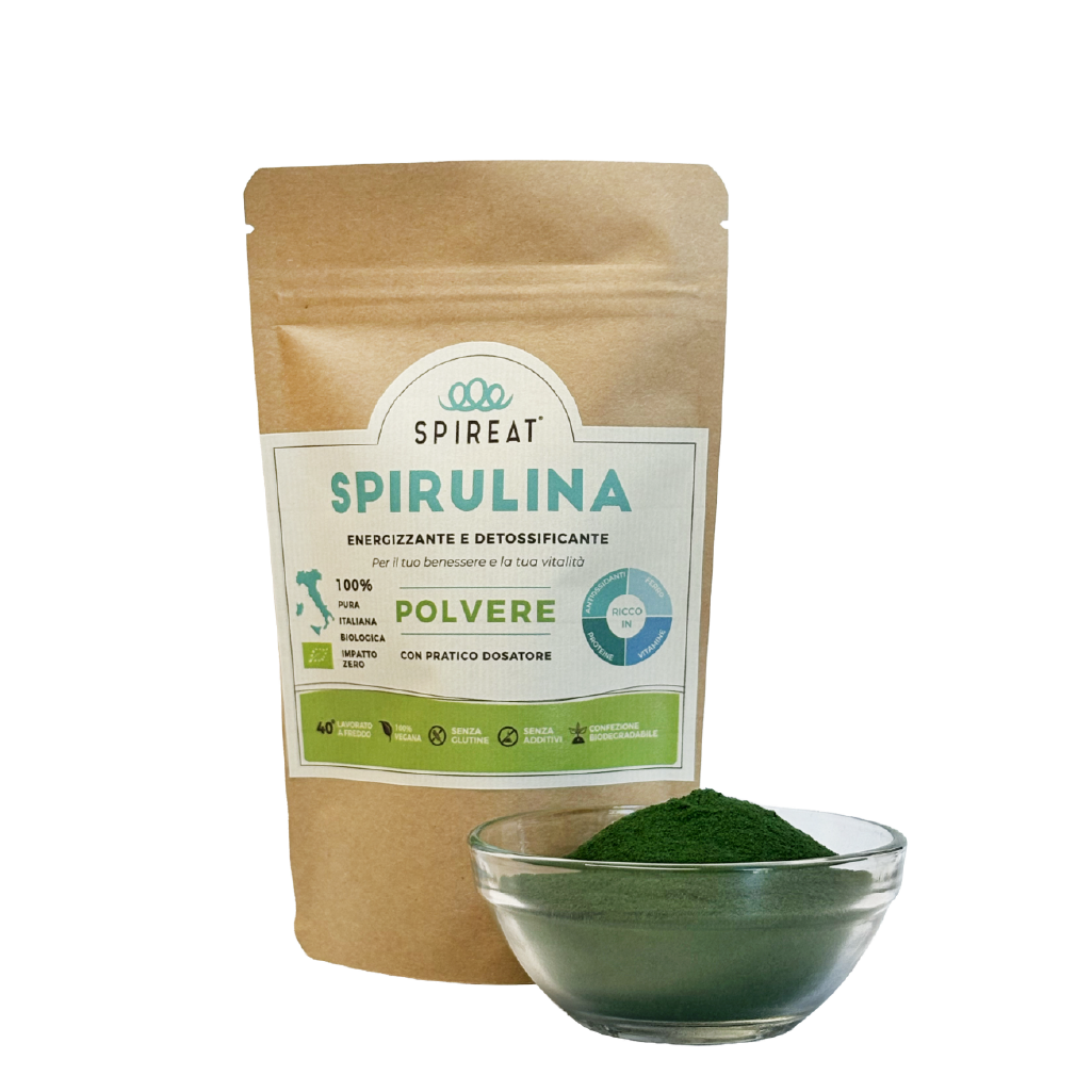 Spireat Spirulina Italiana Biologica Pura polvere 100 g lenta
