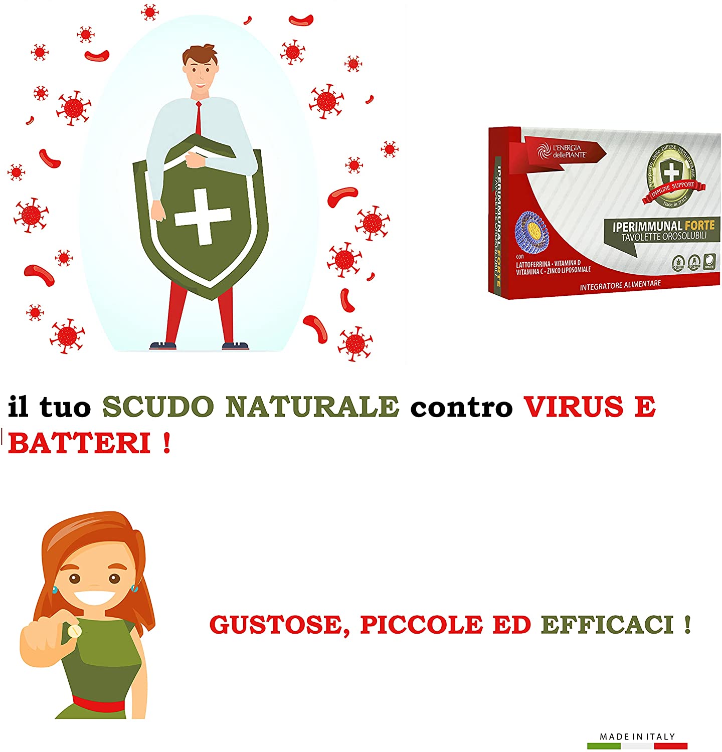 L'energia delle piante Iperimmunal Forte tavolette 24 alla vaniglia