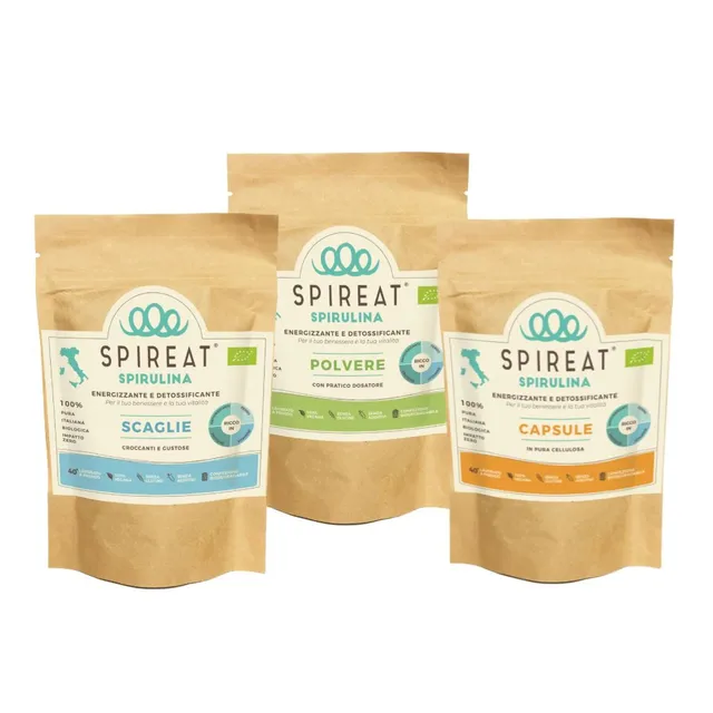 Spireat Percorsi Spirulina kit unghie pelle amminoacidi collagene