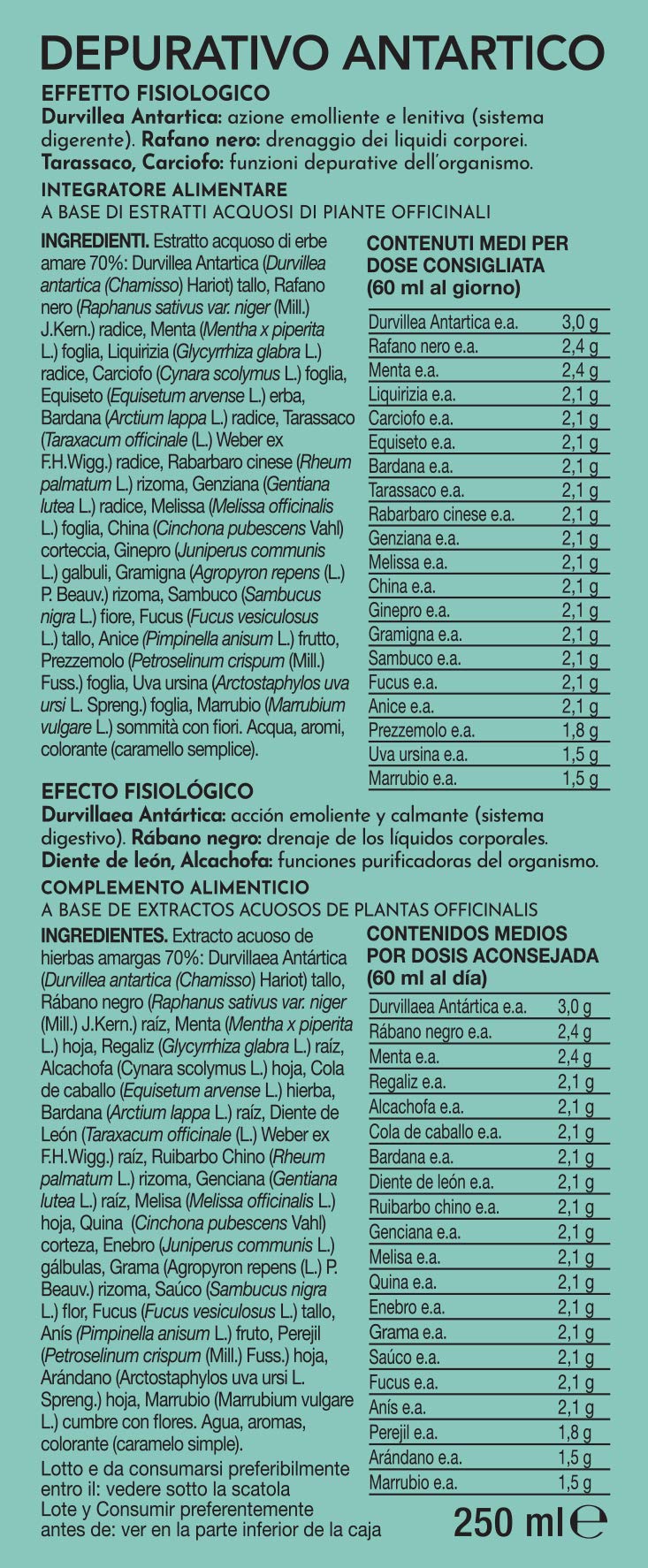 Gianluca Mech Decottopia Depurativo Antartico integratore 250 ml