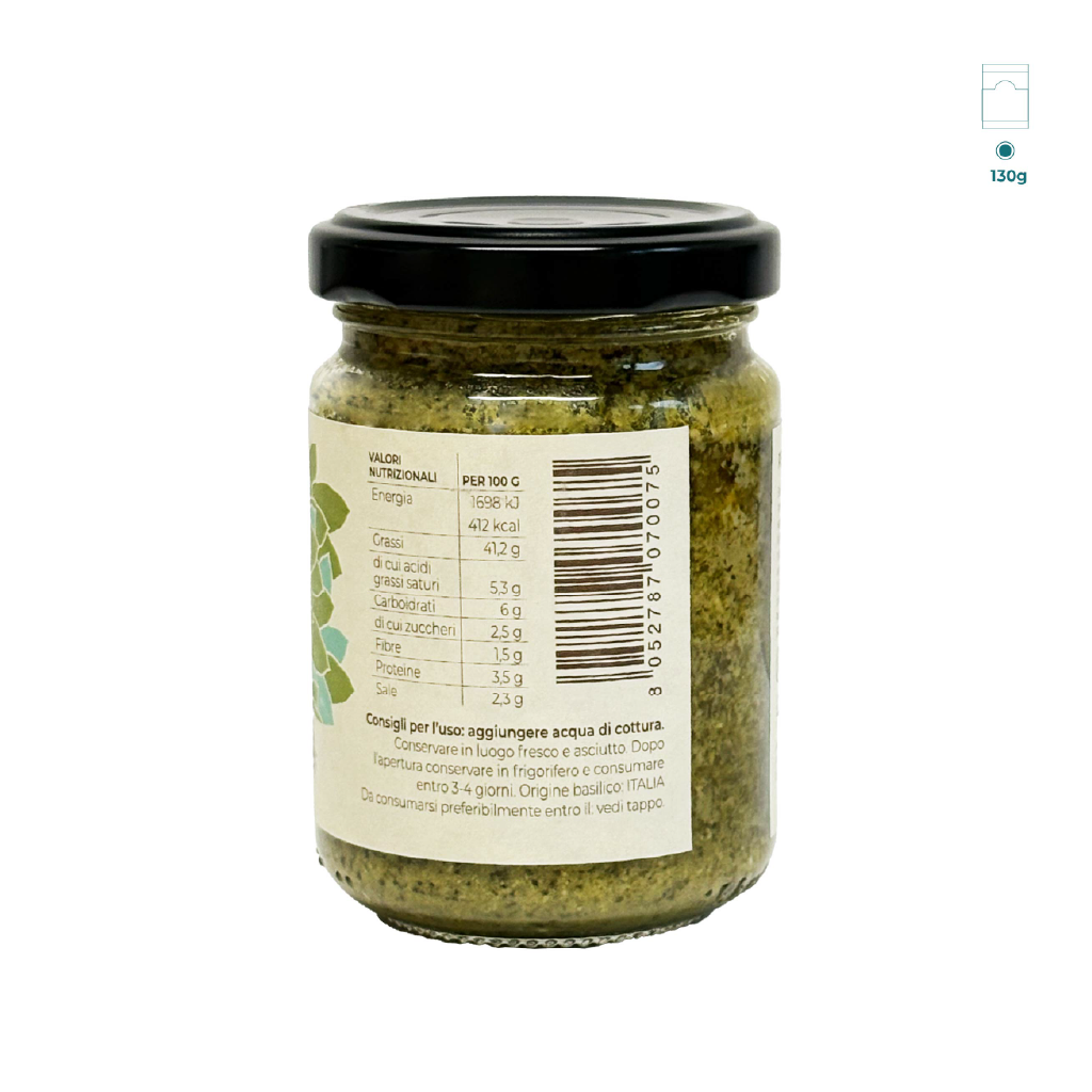 Spireat Pesto Vegano con spirulina basilico fresco vasetto