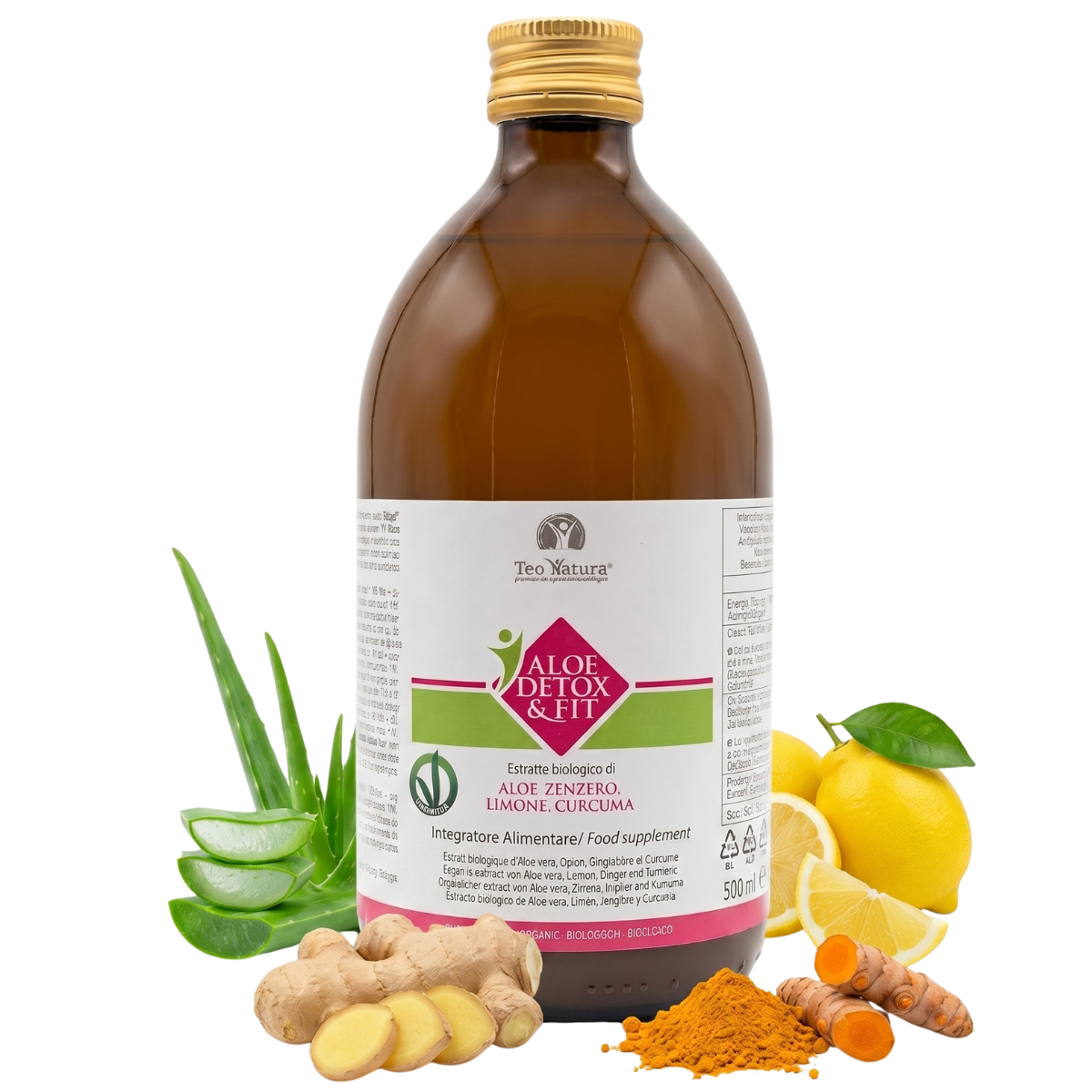 Teo Natura Aloe Arborescens Detox SucCO Aloe Zenzero 30 Giorni